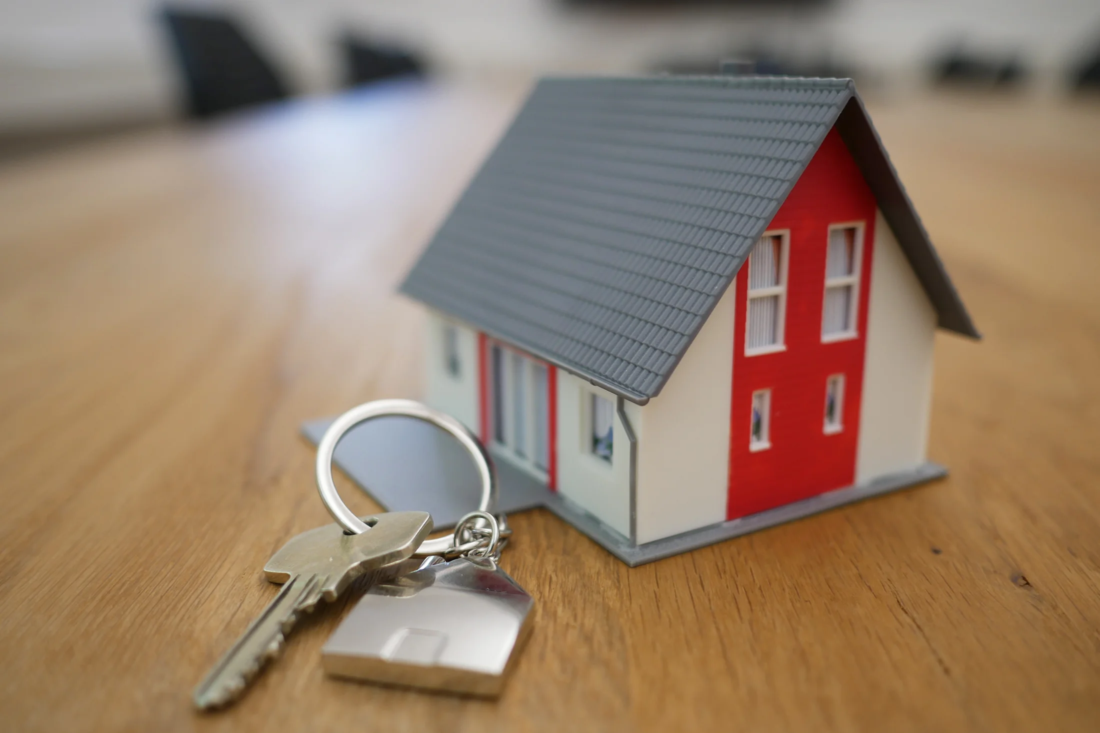 house keys and model house